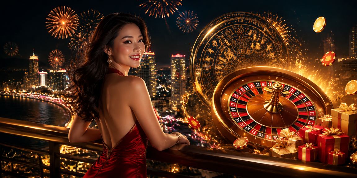 Khu chợ đêm với bảng roulette minh họa cho chơi game có trách nhiệm